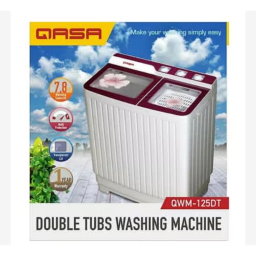 Double Tub Washing Machine - Washing 7.8kg +spin 5kg
