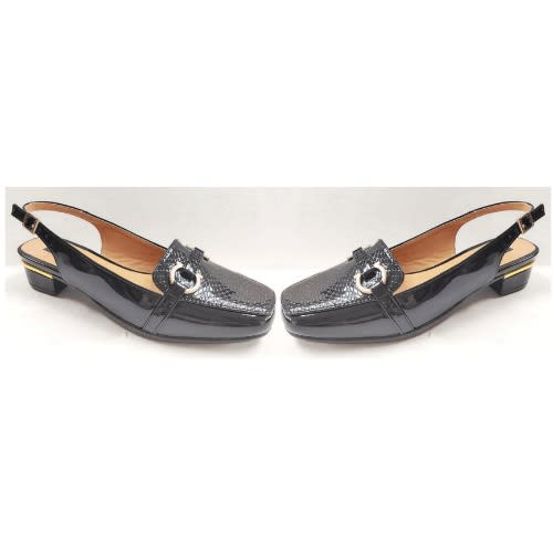 Buckle Leather Sandal - Short Heel