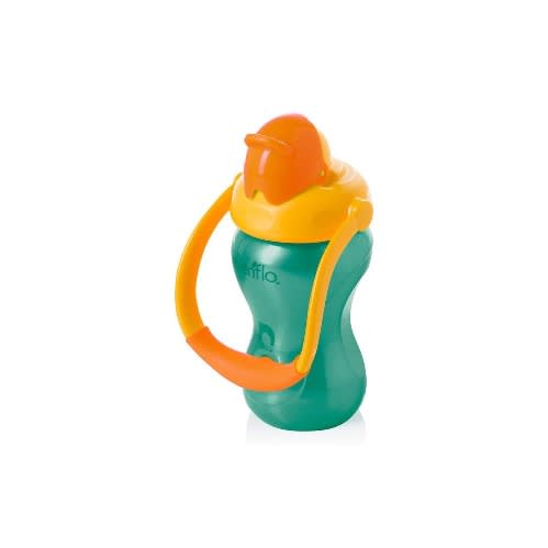 Feeding Advanced Straw Sippy Cup With Handle- Teal/orange