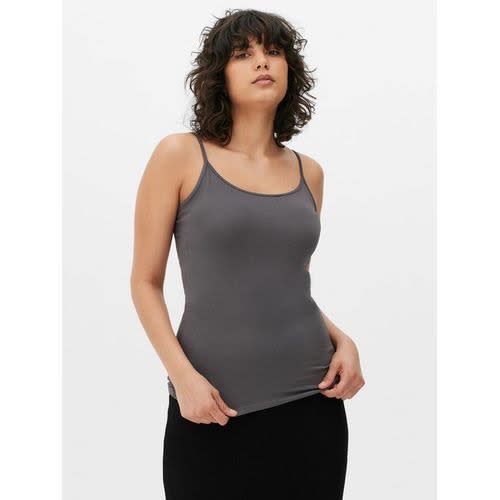 Adjustable Strap Stretch Camisole- Charcoal