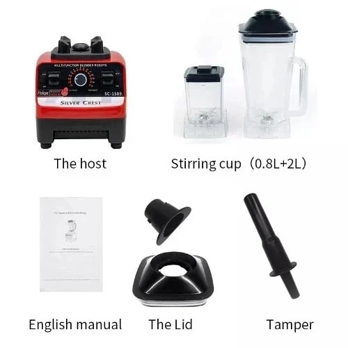 Commercial Blender With Extra Cup - 2L - 5000W - Sc-1588