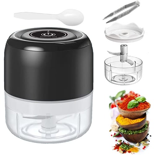 USB Rechargeable Spice Grinder With Stainless Steel Blades