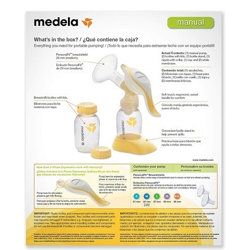 Manual Breast Pump - Yellow