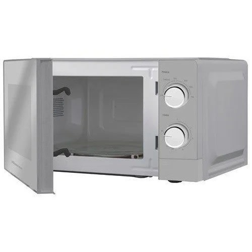 Manual Microwave Oven - Silver Mirror With Knob Control-hismwo20moms10-h - 20L