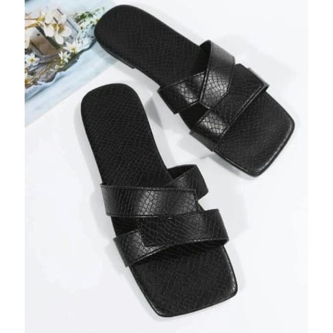 Realwon Female Skin Slippers - Black