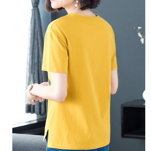 Ladies Print Top- Yellow