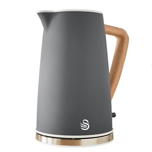 1.7l Nordic Cordless Jug Kettle With Wooden Handle – Grey