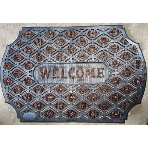 Customised Welcome Rubber Door Foot Mat - Non Slippery