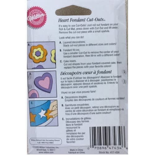 Wilton Circle Fondant Cut-outs Cutters Mold - 3 Pieces