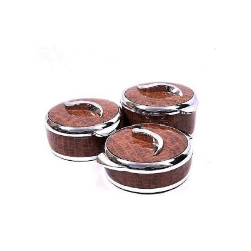 3sets Sweet Insulated Hot Pot (food Flask/warmer)vtcl-brown