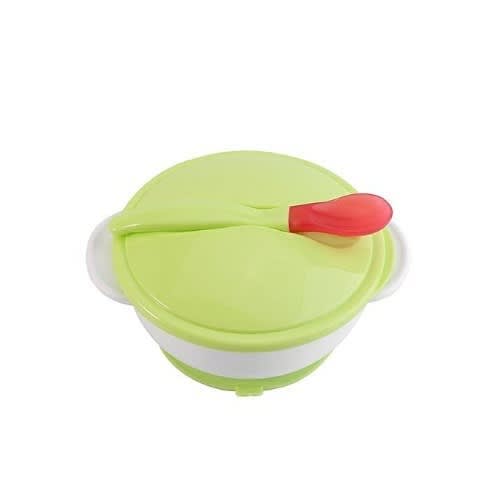 Baby Feeding Sucker Bowl With Temperature Sensing Spoon