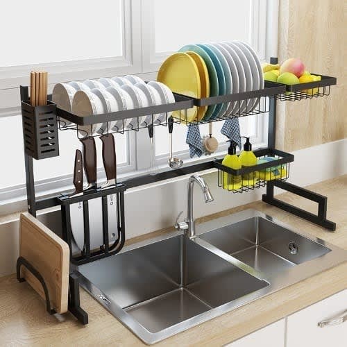 Over The Sink Dish Draining Kitchen Rack