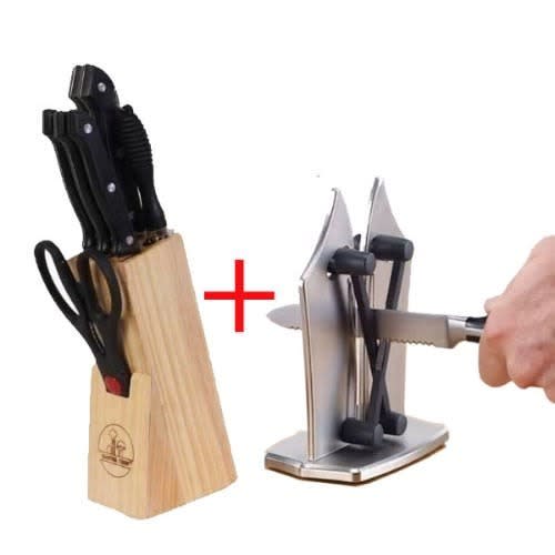 Kitchen Knife Set + Bavarian Edge Cutter & Knife Sharpener