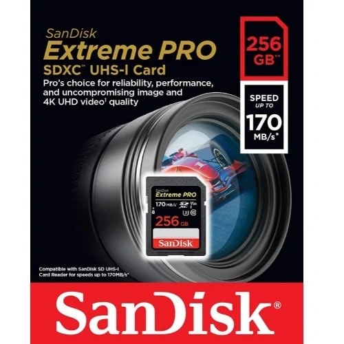 Extreme Pro 256GB Uhs-i Sdxc Memory Card - 170mb/s