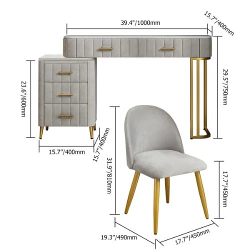 Cosmetics Vanity - Grey
