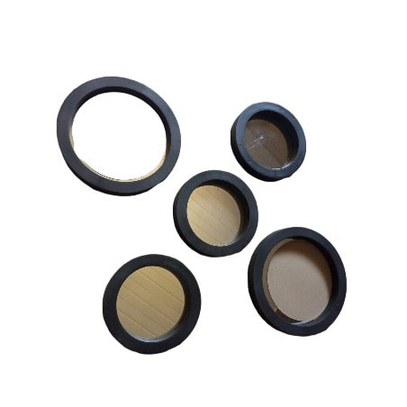 Black Frame Decor Mirror Set - 5pcs