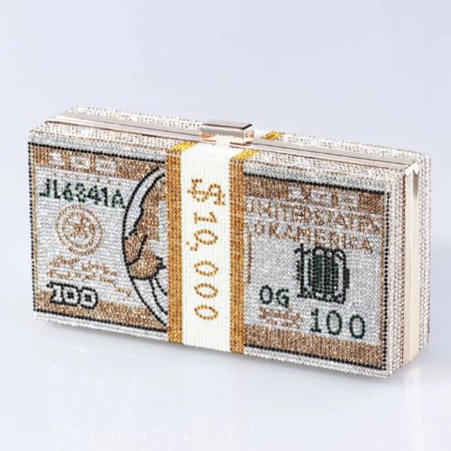 Dollar Scripted Clutch Purse