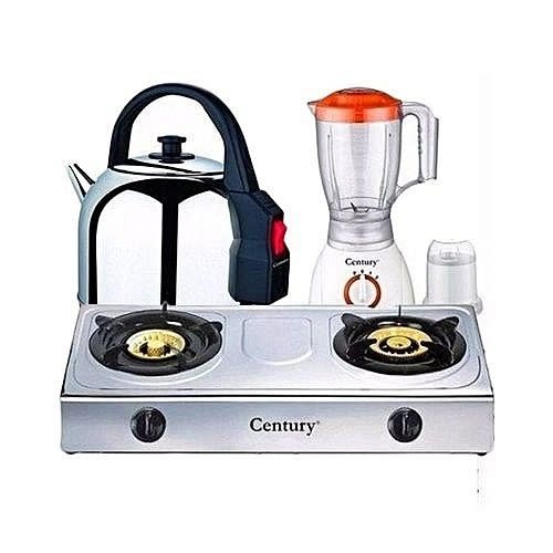 Portable Kettle + Blender & Gas Stove Bundle