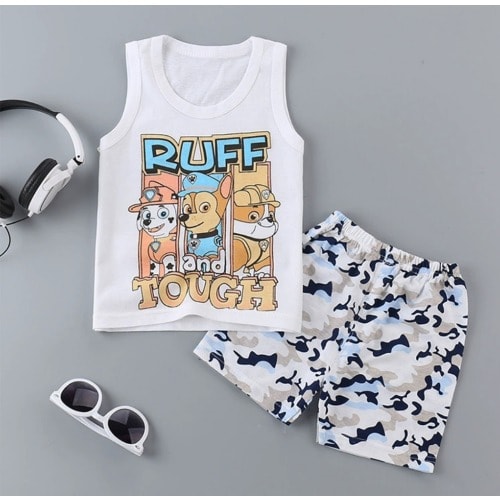 Ruff And Tough Baby Boy Vest And Short