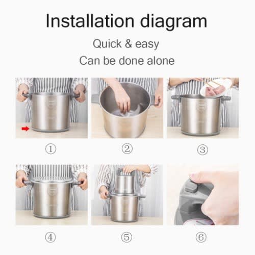 Yam Pounder & Food Processor - 12 Litres