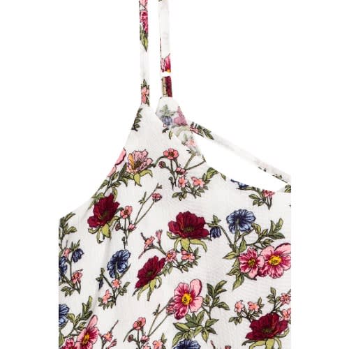 Floral Flounced Strappy Top