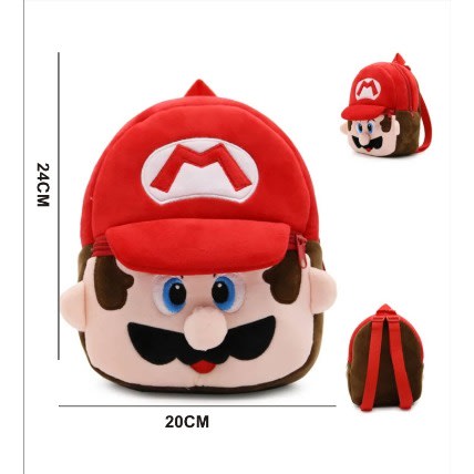 Cute Toddler Mario Cartoon Plush Kids Bag For 1-3 Years
