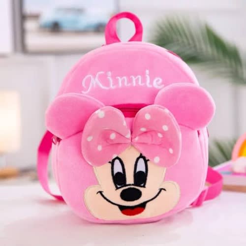 Toddler Pink Minnie Cartoon Plush Kids Bag 1-3 Years