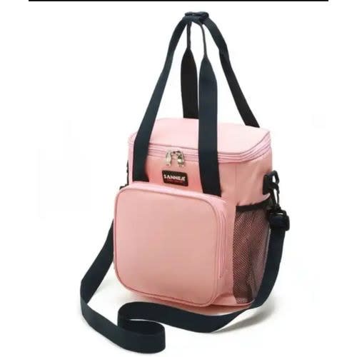 Sannea Insulated Lunch Bag With Side Pocket - Peach