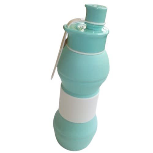 Silicone Collapsible Water Bottle 1000ml - green