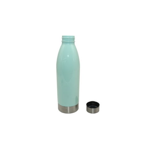 650ml Plastic Water Bottle With Stainless Steel Lid & Base - Opaline Green