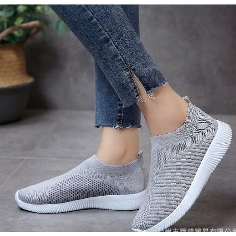 Breathable Female Sneakers - Grey