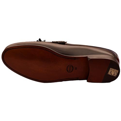 Calfskin Black Leather Shoes With Tassel