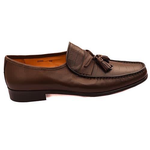 Mario Fagni Plain And Patterned Calfskin Shoe