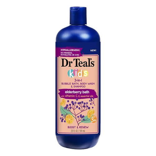Kids 3 In 1 Elderberry Bubble Bath, Body Wash & Shampoo 280g