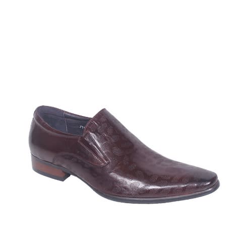 Leather Slip-on Shoe - Brown- Msh-3593
