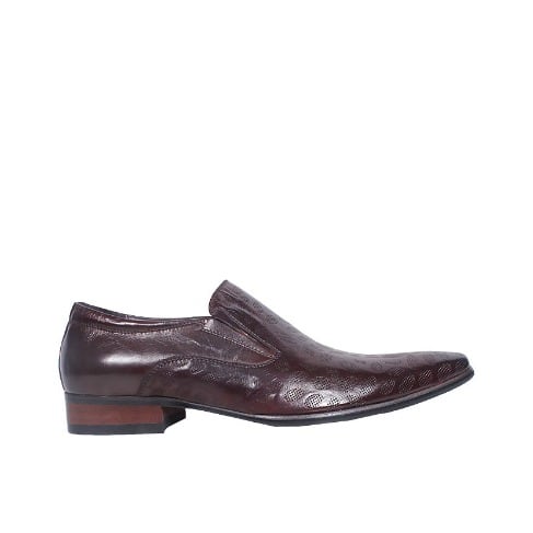 Leather Slip-on Shoe - Brown- Msh-3593