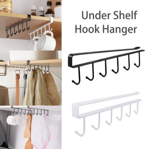 Multipurpose Under Shelf Hanger - 2Pcs
