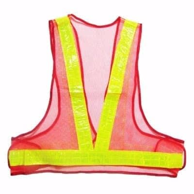 Reflective Safety Net Jacket - Orange Mesh