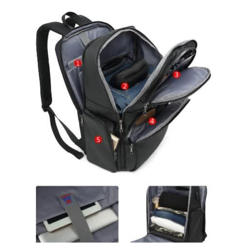 17.3" Waterproof Backpack With Usb Port - 12pcs