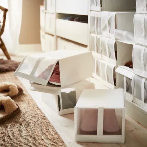 Skubb 4 Piece Shoe Boxes - White
