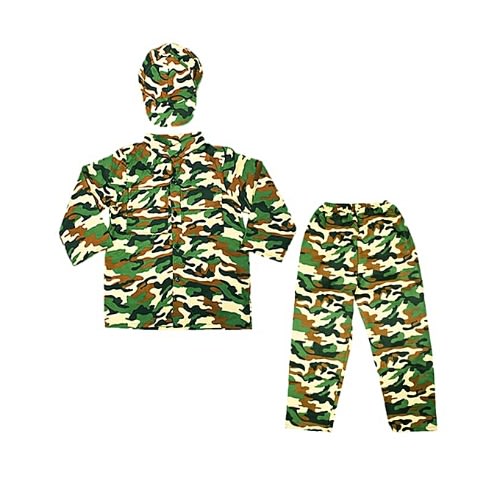 Kids Army  Soldier Military Camoflag Dress Up Costume- Unisex- Full Set