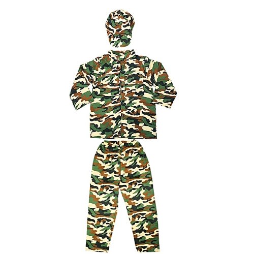 Kids Army  Soldier Military Camoflag Dress Up Costume- Unisex- Full Set