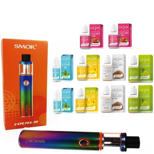 E-hookah/ Vape Pen 22 With 10 Pieces Of 10ml Vape Juice Of Different Flavour