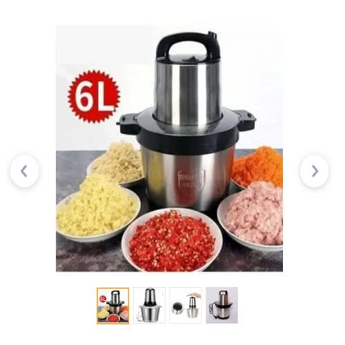 Electric Food Processor - Yam Pounder + Meat Grinder & Blender - 6 L