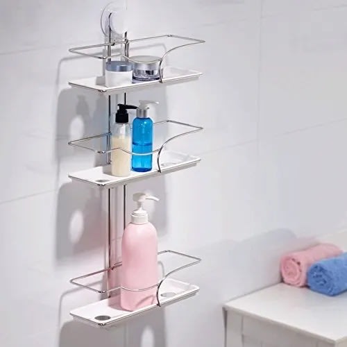 Wall Mounted 3 Layers Bathroom Storage Shelves Organizer
