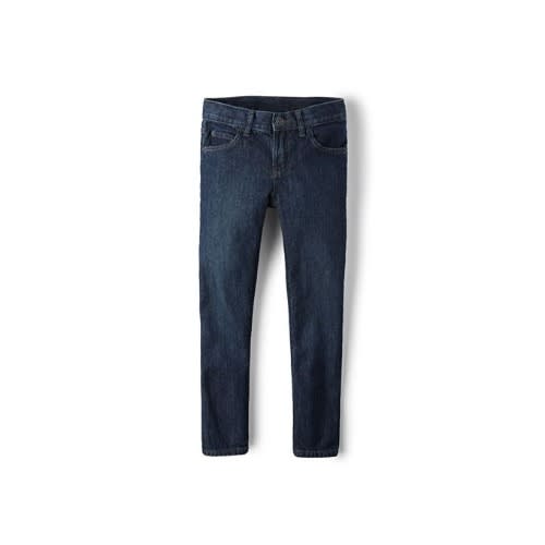 Boy's Basic Skinny Jeans - Deep Blue Wash.