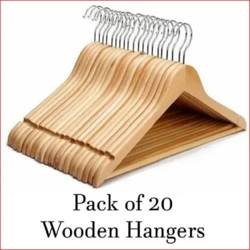 Wooden Hanger - 20 Pieces