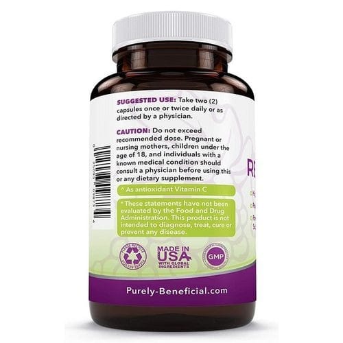Resveratrol1450 Mg - Promotes Anti-aging - Cardiovascular Support - 180 Capsules