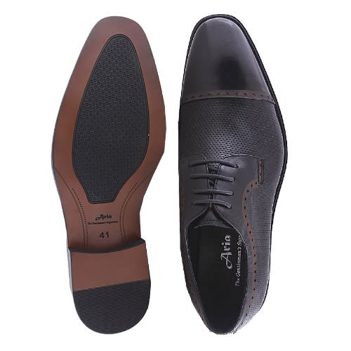Men’s Formal Detailed Lace Up Shoe-black-msh-4382