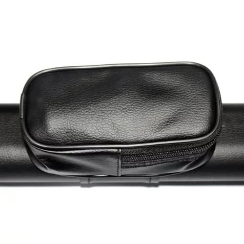 Billiard Cue Pu Leather Bag -  Black
